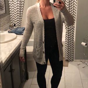 Grey Knitted Cardigan